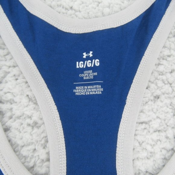 Under Armour Project Rock BSR Tank Top Men's Size Large Blue Mirage NEW - Picture 7 of 10